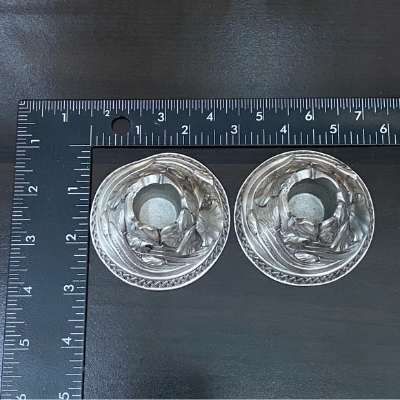 Vintage 1997 Seagull Canada Pewter Etain Zinn Pewter Candle Holders - Picture 7 of 16